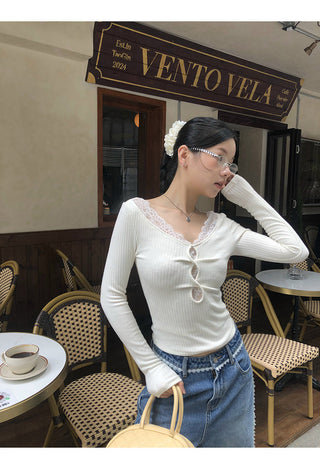 white lace long top 03