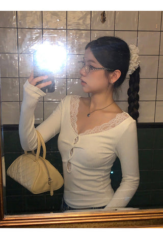 white lace long top 03