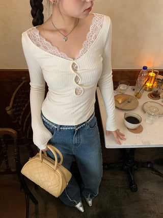 white lace long top 03