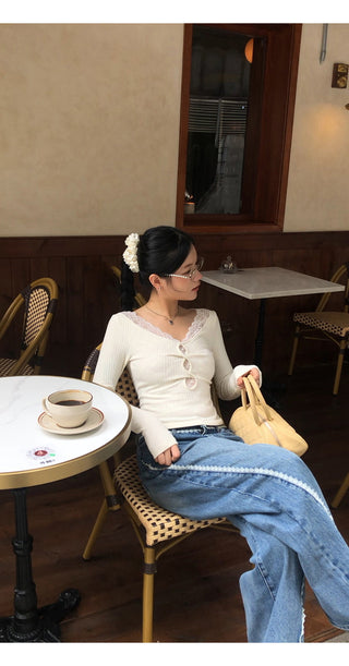 white lace long top 03