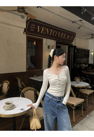 white lace long top 03