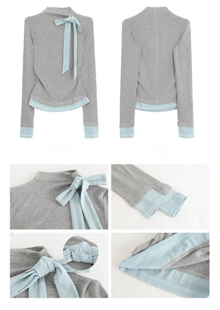 high neck knit top