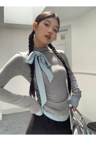high neck knit top