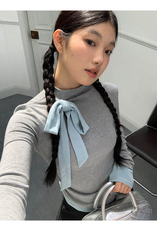 high neck knit top