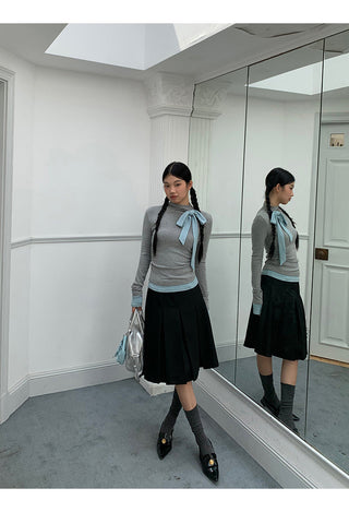 high neck knit top