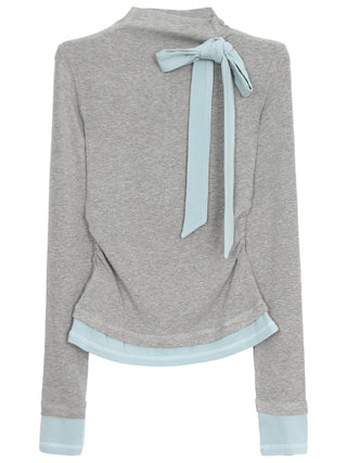 high neck knit top