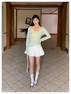 mint green blouse top