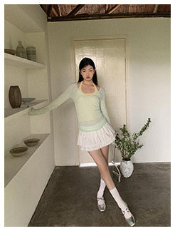 mint green blouse top