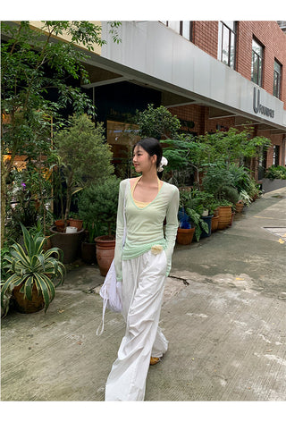 mint green blouse top