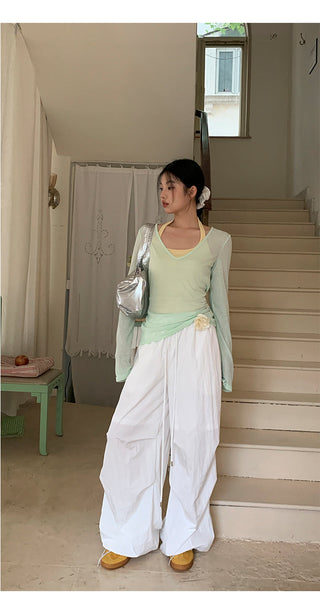 mint green blouse top