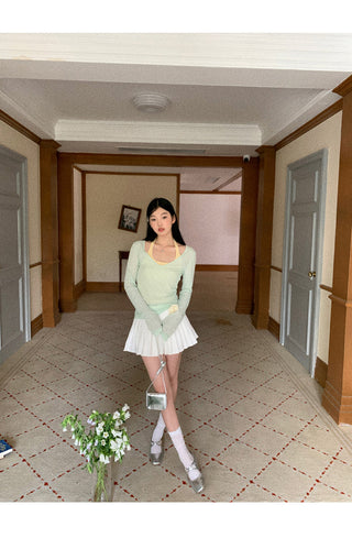 mint green blouse top