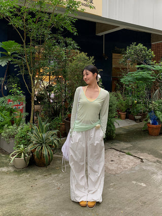 mint green blouse top