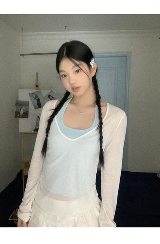 mint green blouse top