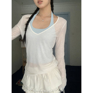 mint green blouse top