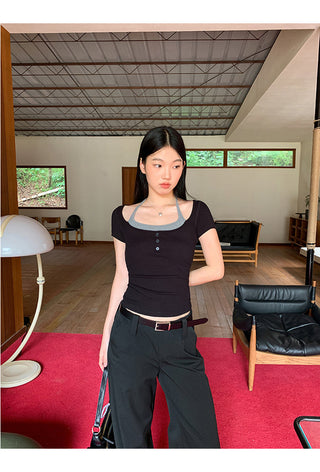black wide-leg pants