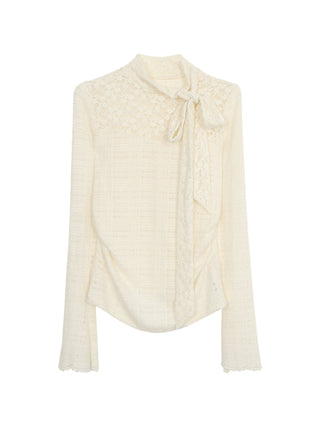 white lace long top