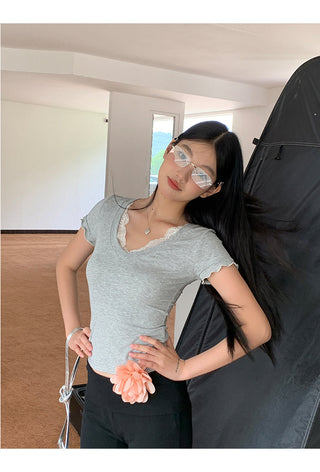 gray shoulder tops