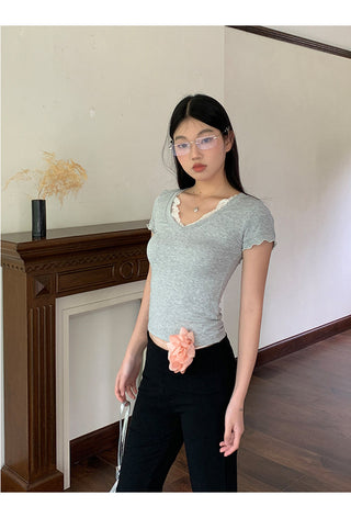 gray shoulder tops