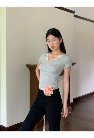 gray shoulder tops