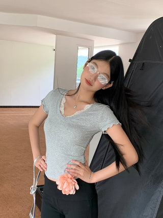 gray shoulder tops