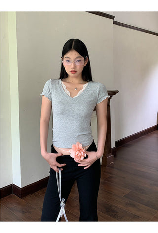 gray shoulder tops