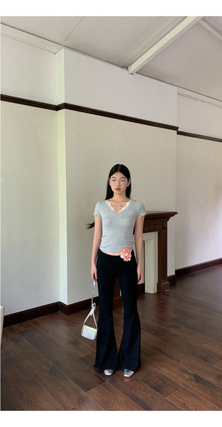 gray shoulder tops