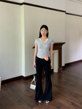 gray shoulder tops