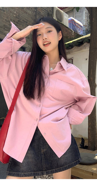 spring loose shirt tops