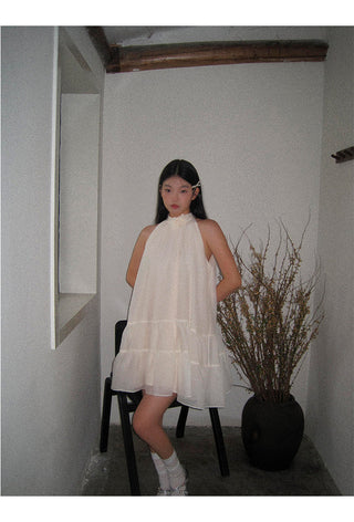 French halter dress