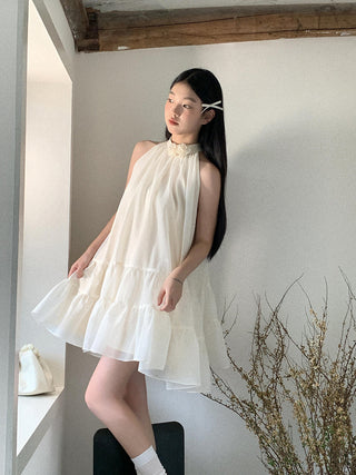 French halter dress