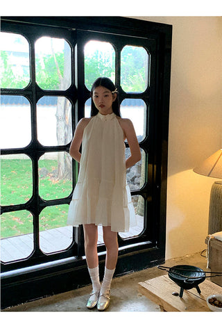 French halter dress