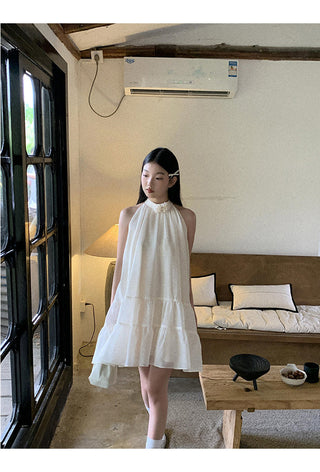 French halter dress