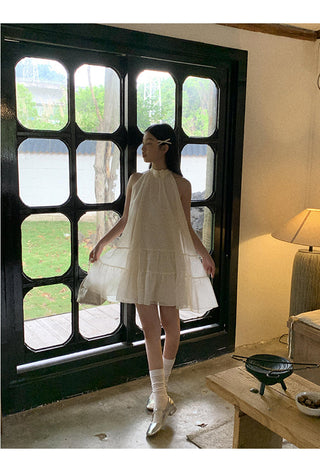 French halter dress