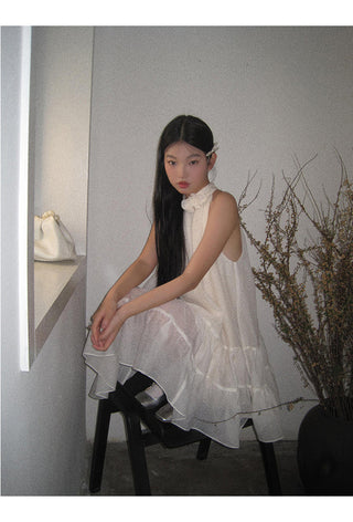 French halter dress
