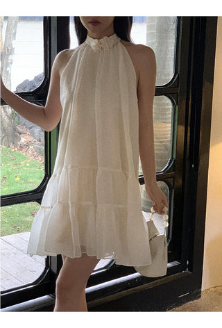 French halter dress