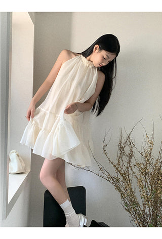 French halter dress