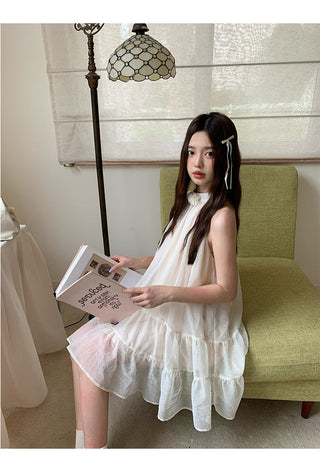 French halter dress