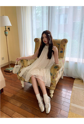 French halter dress