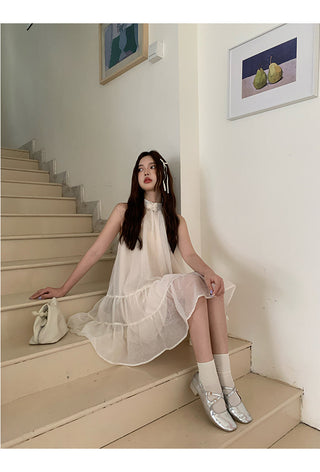 French halter dress