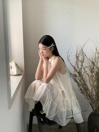 French halter dress