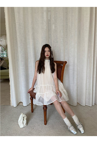 French halter dress