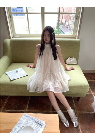 French halter dress