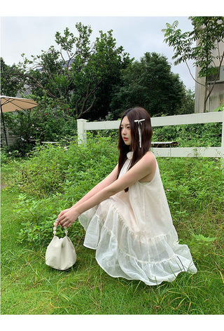 French halter dress