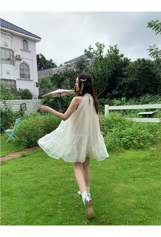 French halter dress