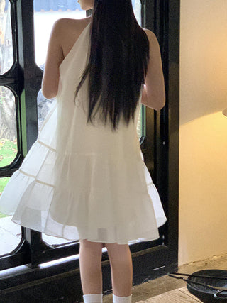 French halter dress