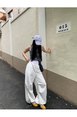 white wide-leg pants