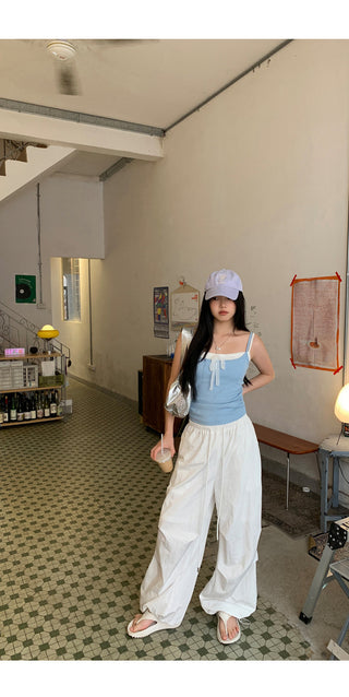 white wide-leg pants