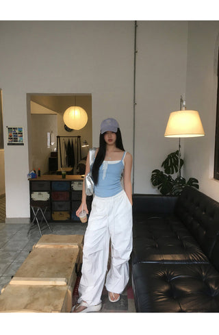 white wide-leg pants