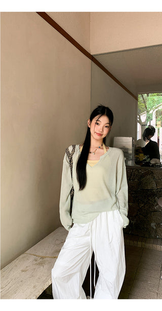 white wide-leg pants