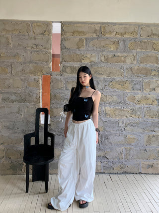 white wide-leg pants
